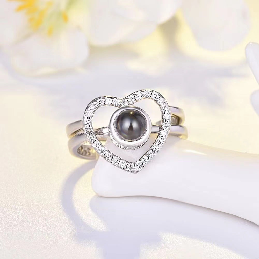 Languages Projection I Love You Couple Rings