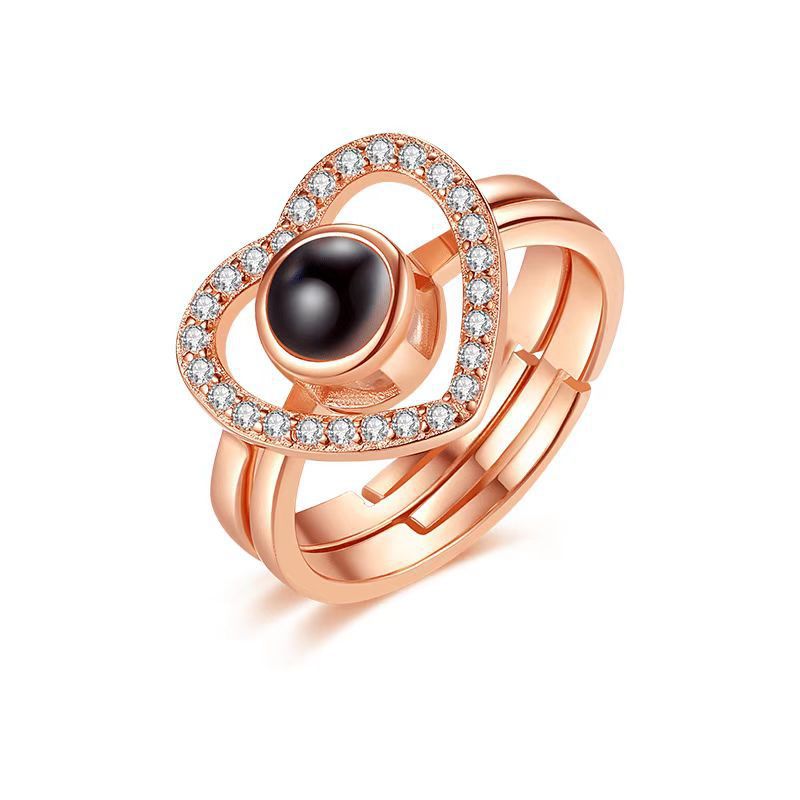 Languages Projection I Love You Couple Rings